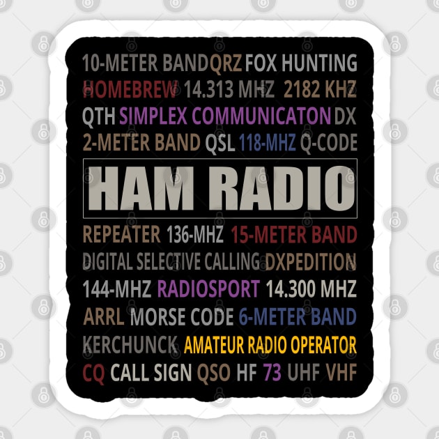 Ham Radio Jargon - Ham Radio Sticker by tatzkirosales-shirt-store